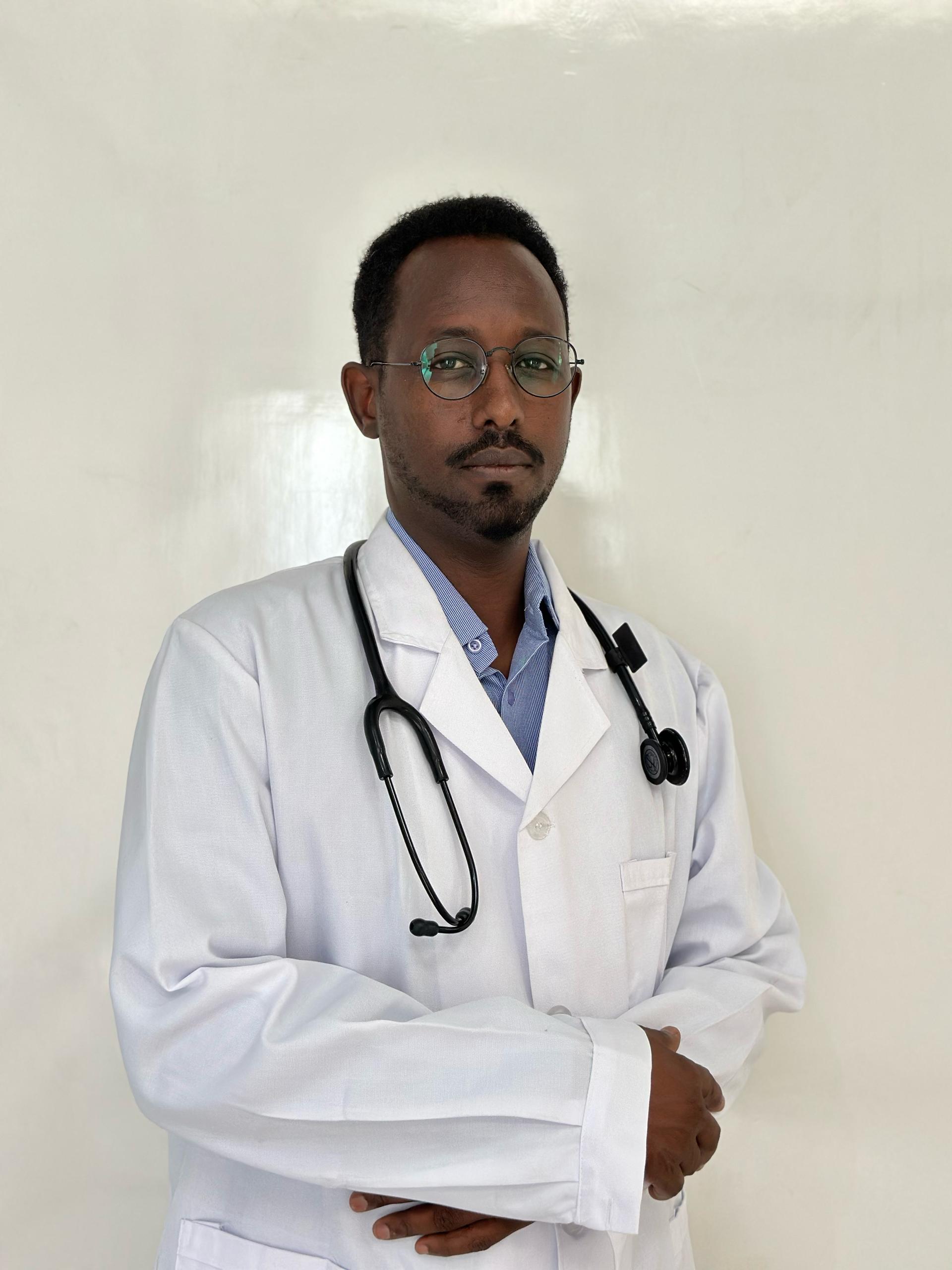 Male doctor with family
